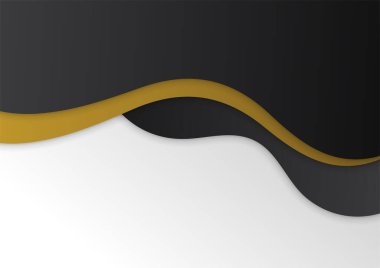 Abstract luxury gradient black and gold presentation design background