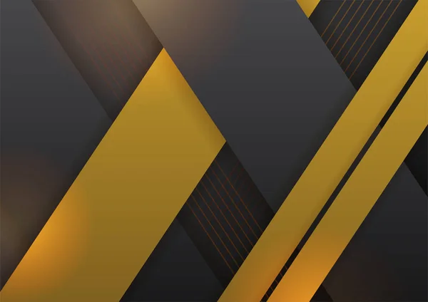 Abstract Luxury Gradient Black Gold Presentation Design Background — Vettoriale Stock