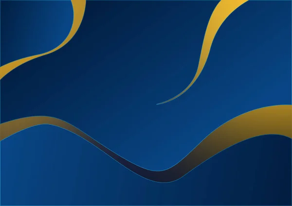 Abstract Blue Gold Presentation Background Design — 图库矢量图片
