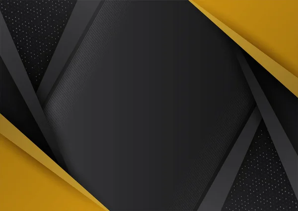Abstract Luxury Gradient Black Gold Presentation Design Background — Stock vektor