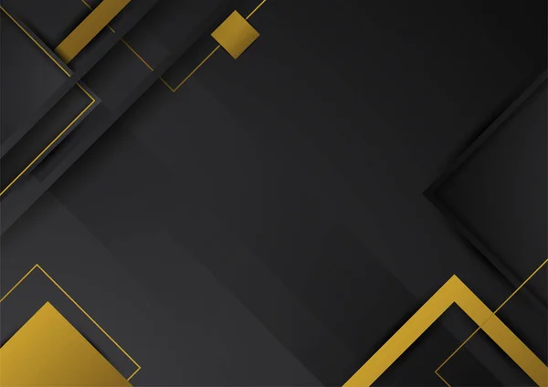 Abstract Luxury Gradient Black Gold Presentation Design Background — 스톡 벡터