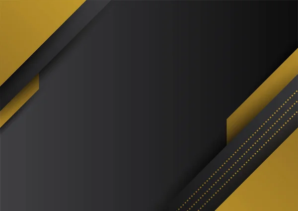 Abstract Luxury Gradient Black Gold Presentation Design Background — ストックベクタ