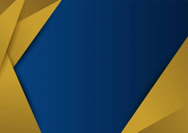 Абстрактный Синий Золотой Дизайн Презентации Фона — стоковый вектор