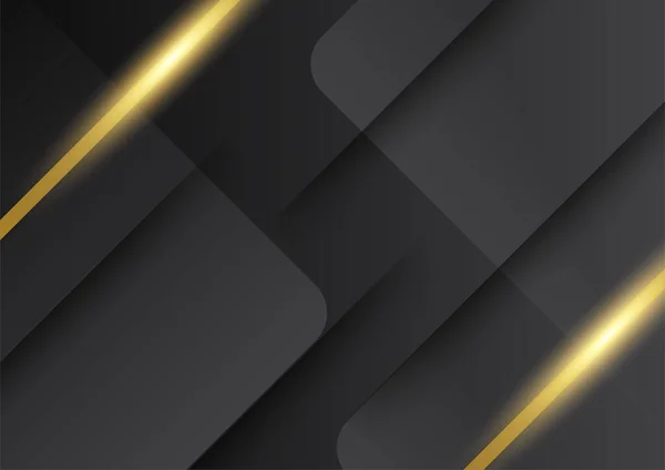 Abstract Luxury Gradient Black Gold Presentation Design Background — Stok Vektör