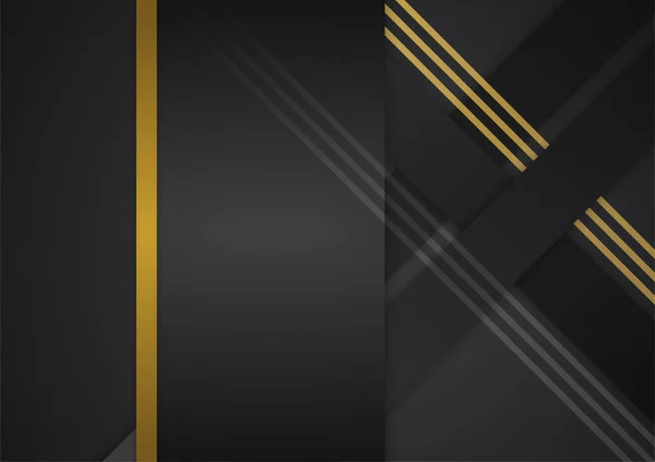 Abstract Luxury Gradient Black Gold Presentation Design Background — Vettoriale Stock