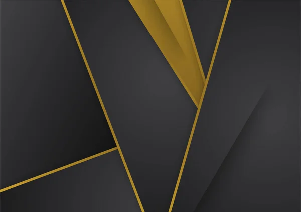 Абстрактний Розкішний Градієнт Чорно Золотий Презентаційний Фон — стоковий вектор