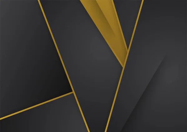 Abstract Luxury Gradient Black Gold Presentation Design Background — Vetor de Stock