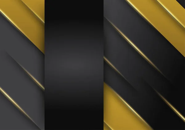 Abstract Luxury Gradient Black Gold Presentation Design Background — Image vectorielle