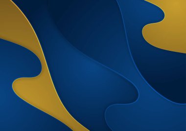 Abstract blue and gold presentation background design