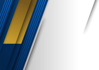 Abstract blue and gold presentation background design
