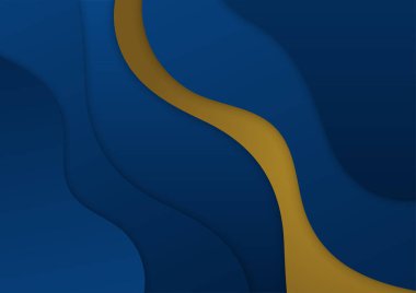 Abstract blue and gold presentation background design