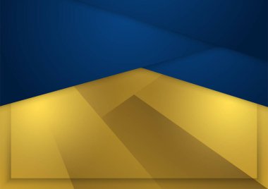 Abstract blue and gold presentation background design