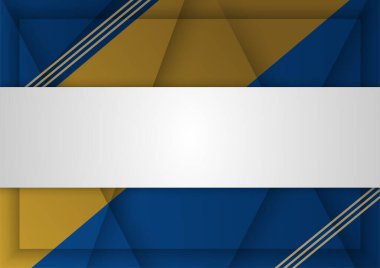 Abstract blue and gold presentation background design