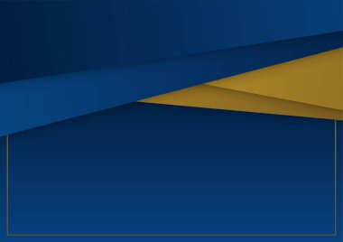 Abstract blue and gold presentation background design