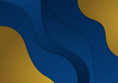 Abstract blue and gold presentation background design
