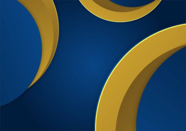 Abstract blue and gold presentation background design