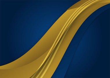 Abstract blue and gold presentation background design