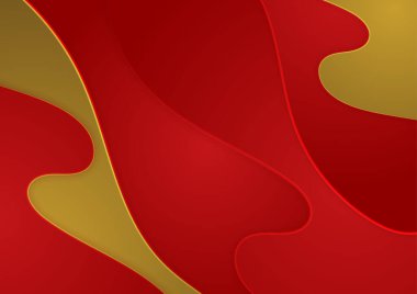 Abstract red and gold presentation design background