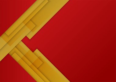 Abstract red and gold presentation design background