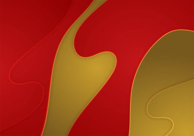 Abstract red and gold presentation design background