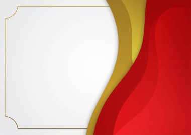 Abstract red and gold presentation design background