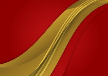 Abstract red and gold presentation design background