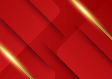 Abstract red and gold presentation design background