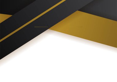 Abstract luxury gradient black and gold presentation design background
