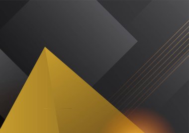Abstract luxury gradient black and gold presentation design background