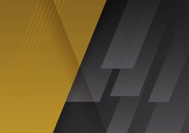 Abstract luxury gradient black and gold presentation design background