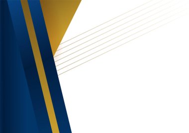 Abstract blue and gold presentation background design