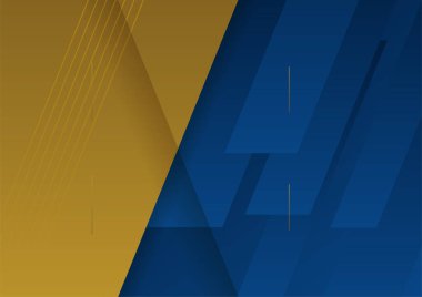 Abstract blue and gold presentation background design
