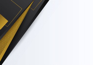 Abstract luxury gradient black and gold presentation design background