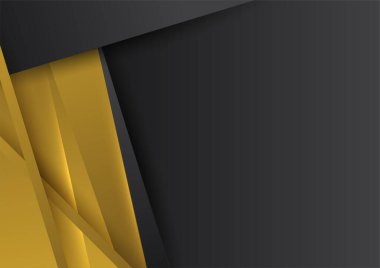 Abstract luxury gradient black and gold presentation design background