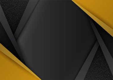 Abstract luxury gradient black and gold presentation design background