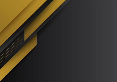 Abstract luxury gradient black and gold presentation design background