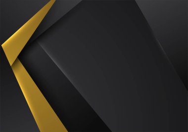 Abstract luxury gradient black and gold presentation design background