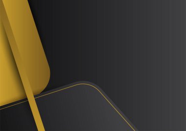 Abstract luxury gradient black and gold presentation design background