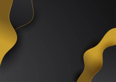 Abstract luxury gradient black and gold presentation design background