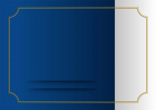 Abstract Blue Gold Presentation Background Design - Stok Vektor