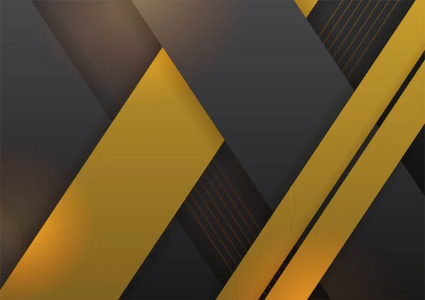 Abstract Luxury Gradient Black Gold Presentation Design Background — 스톡 벡터