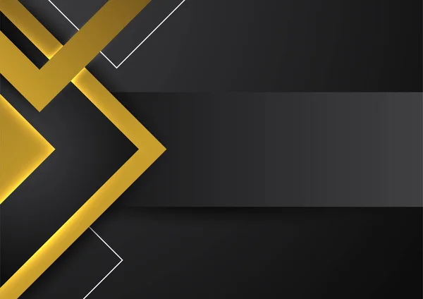 Abstract Luxury Gradient Black Gold Presentation Design Background — 图库矢量图片