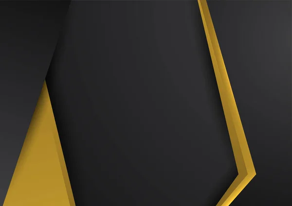 Abstract Luxury Gradient Black Gold Presentation Design Background — Stok Vektör