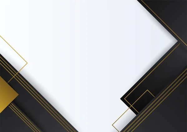 Abstract Luxury Gradient Black Gold Presentation Design Background — Stockvector