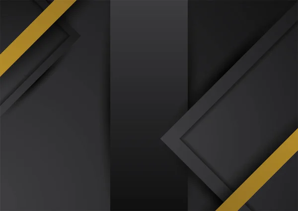 Abstract Luxury Gradient Black Gold Presentation Design Background — 스톡 벡터