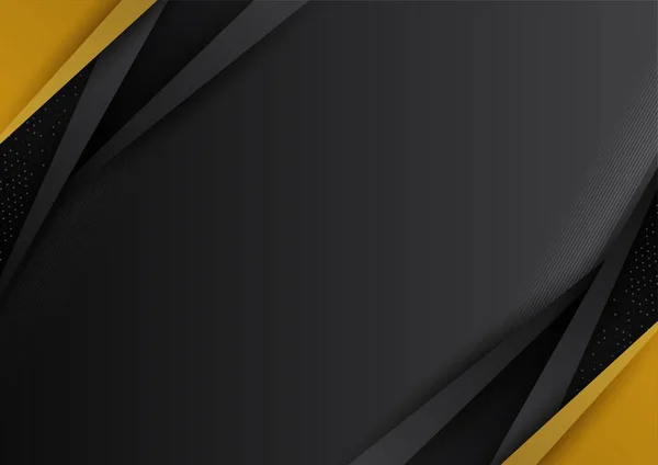 Abstract Luxury Gradient Black Gold Presentation Design Background — Wektor stockowy