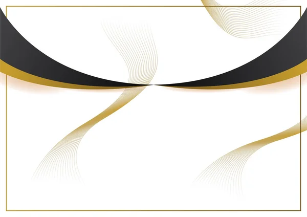 Abstract Luxury Gradient Black Gold Presentation Design Background — Stock Vector