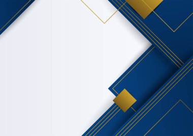 Abstract blue and gold presentation background design