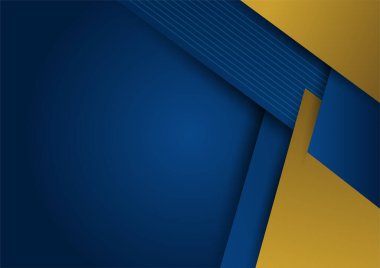 Abstract blue and gold presentation background design