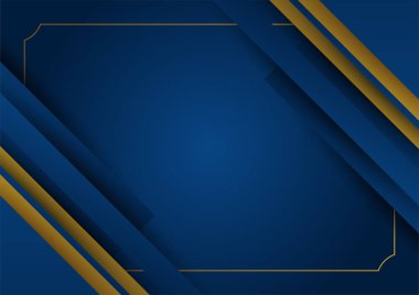 Abstract blue and gold presentation background design